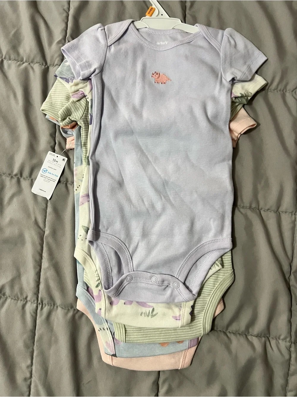 Carter's 5 Pack Baby Girl Onsies Dinosaurs & Butterflies